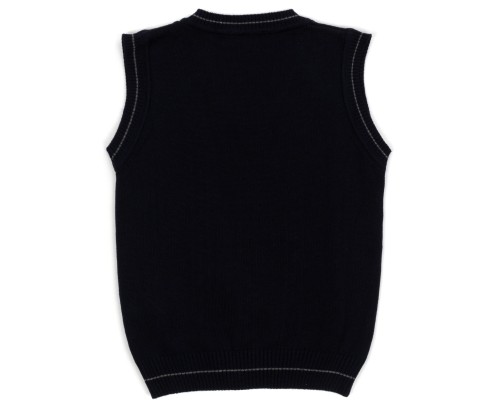 Жилет дитячий Na трикотажний з косами (V-1399-116B-blue)