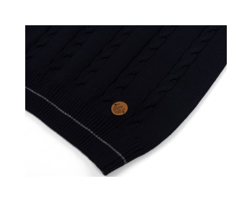 Жилет дитячий Na трикотажний з косами (V-1399-116B-blue)