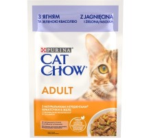 Вологий корм для кішок Purina Cat Chow З Ягням та Зеленою квасолею 85 г (8445290476524)