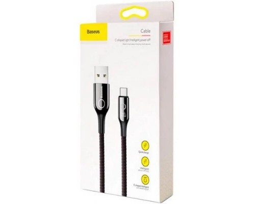 Дата кабель USB 2.0 AM to Lightning 1.0m 2A C-shaped Black Baseus (CALCD-01)