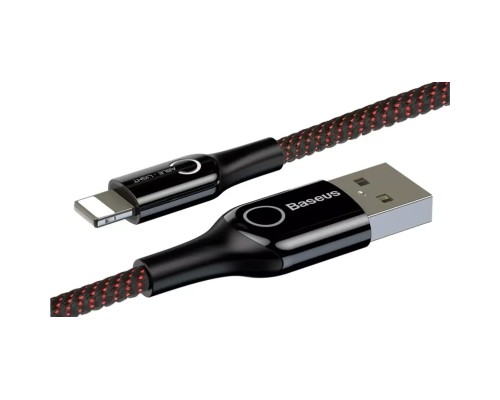 Дата кабель USB 2.0 AM to Lightning 1.0m 2A C-shaped Black Baseus (CALCD-01)