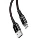 Дата кабель USB 2.0 AM to Lightning 1.0m 2A C-shaped Black Baseus (CALCD-01)
