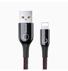 Дата кабель USB 2.0 AM to Lightning 1.0m 2A C-shaped Black Baseus (CALCD-01)