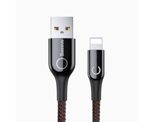 Дата кабель USB 2.0 AM to Lightning 1.0m 2A C-shaped Black Baseus (CALCD-01)