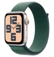 Смарт-годинник Apple Watch SE 2024 GPS 40mm Starlight Aluminium Case with Lake Green Sport Loop (MXEH3QH/A)