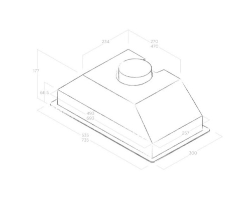 Витяжка кухонна Elica CT17 S IX/A/52