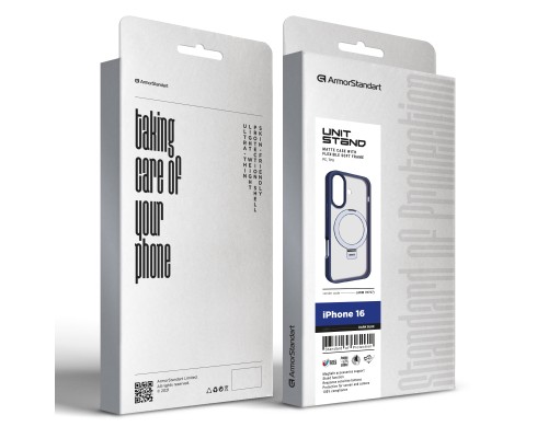 Чохол до мобільного телефона Armorstandart Unit Stand Apple iPhone 16 Dark Blue (ARM78727)