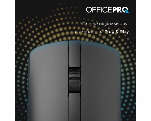 Мишка OfficePro M175B Silent Click Wireless Black (M175B)