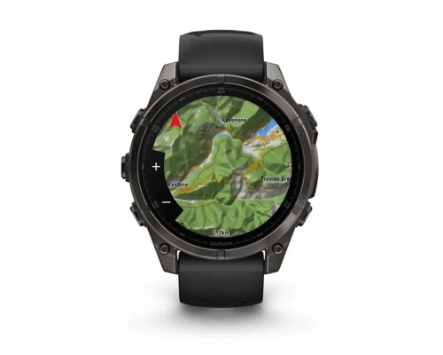 Смарт-годинник Garmin fenix 8 47mm, AMOLED, Saph, CrbnGryTi/Blk, Blk/PebbleGryBnd, GPS (010-02904-21)