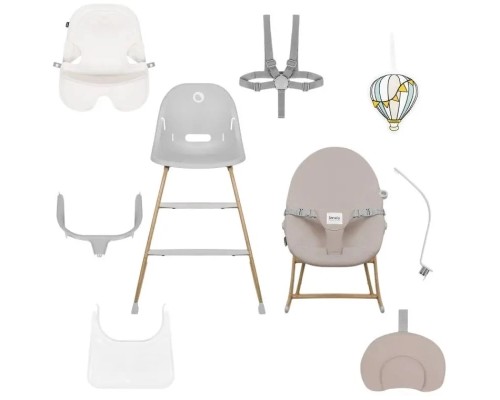 Стілець для годування Lionelo DALIA SET GREY STONE NATURAL (LO-DALIA SET GREY STONE NATURAL)