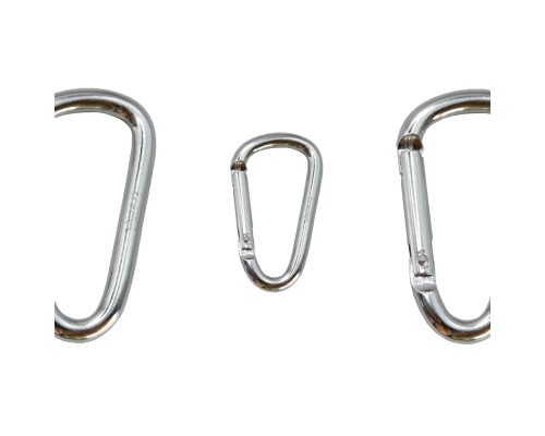 Карабін туристичний Tramp Набір 10 шт без муфти 6 cм Silver (UTRA-300-silver)