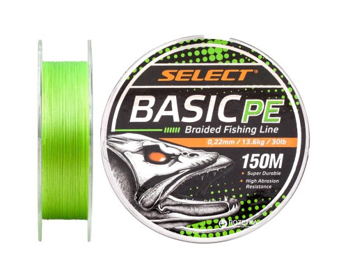 Шнур Select Basic PE 150m Light Green 0.22mm 30lb/13.6kg (1870.18.69)