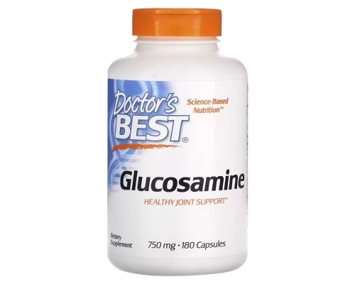 Вітамінно-мінеральний комплекс Doctor's Best Глюкозамін Сульфат, 750 мг, Glucosamine Sulfate, 180 капсул (DRB-00086) Вітамінно-мінеральний комплекс Doctor's Best Глюкозамін Сульфат, 750 мг, Glucosamine Sulfate, 180 капсул (DRB-00086)