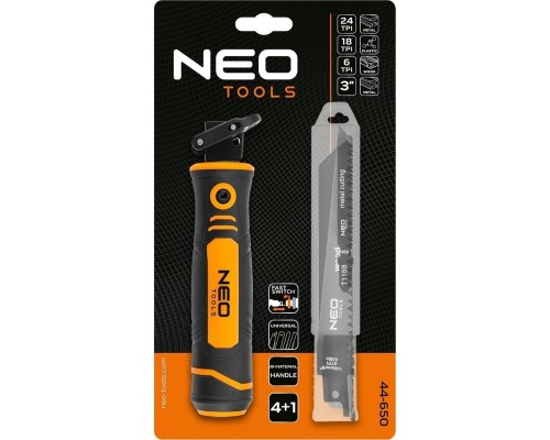 Ножівка Neo Tools садова, тримач, 15см, 24 TPI, 18 TPI, 6 TPI (44-650)