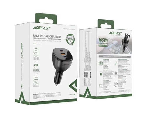 Зарядний пристрій Acefast 3xUSB 165W (2xUSB-C + USB-A) B14 (6974316282938)