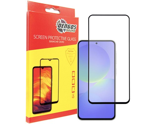Скло захисне Dengos Full Glue Samsung Galaxy A36 5G (black) (TGFG-387)