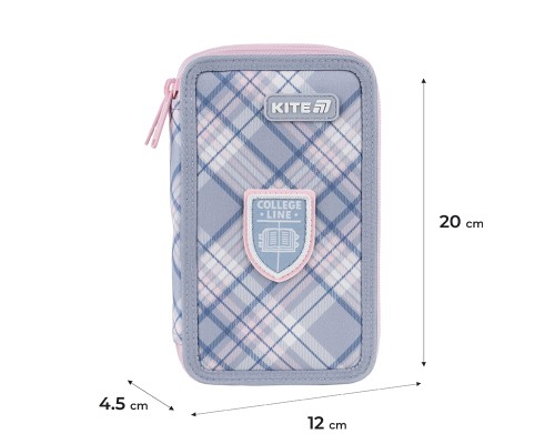 Пенал Kite 623 College Line Girl, 2 відділення (K25-623-1)