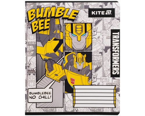 Зошит Kite Transformers, 12 аркушів, клітинка (TF25-232)
