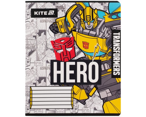 Зошит Kite Transformers, 12 аркушів, клітинка (TF25-232)