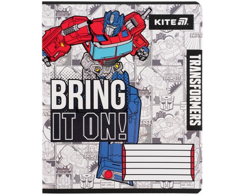 Зошит Kite Transformers, 12 аркушів, клітинка (TF25-232)
