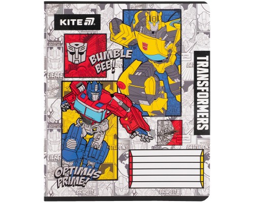 Зошит Kite Transformers, 12 аркушів, клітинка (TF25-232)