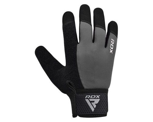 Рукавички для фітнесу RDX W1 Full Finger Plus Grey S (WGA-W1FG-S+)