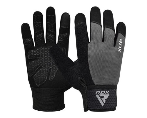 Рукавички для фітнесу RDX W1 Full Finger Plus Grey S (WGA-W1FG-S+)