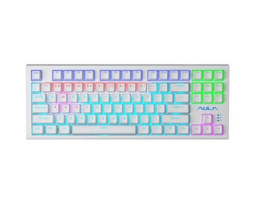 Клавіатура Aula F3032 White keycaps plus 21 Yellow keys KRGD Brown USB UA White (6948391201757)