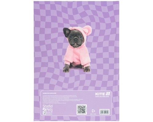 Щоденник шкільний Kite Studio Pets, тверда обкладинка (SP25-262-2)
