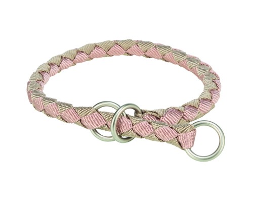 Нашийник для тварин Trixie Cavo напівзашморг M–L 43–51 см d 18 мм рожево-пісочний (4053032678040)