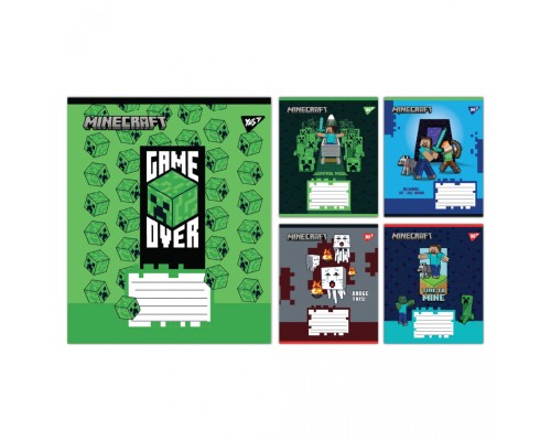 Зошит Yes Minecraft Walls А5 24 аркушів лінія (767569)