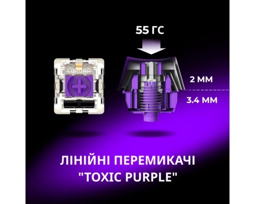 Клавіатура Lorgar KBP70MW Pro RGB Wireless/Bluetooth/USB UA Black/yellow (LRG-KBP70MW-YL-US)
