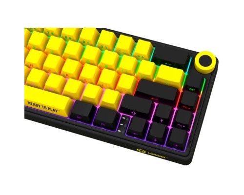 Клавіатура Lorgar KBP70MW Pro RGB Wireless/Bluetooth/USB UA Black/yellow (LRG-KBP70MW-YL-US)