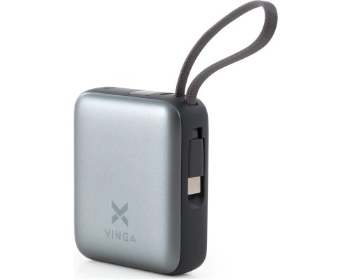 Батарея універсальна Vinga 10000 mAh 35W Display Cable (VPBB1035C)