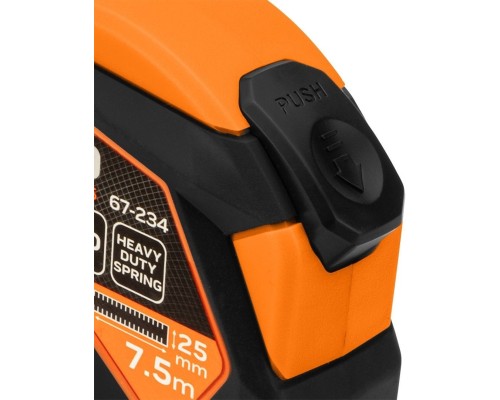 Рулетка Neo Tools 7.5мx25мм, з фіксатором змотування, магніт (67-234)