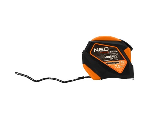 Рулетка Neo Tools 7.5мx25мм, з фіксатором змотування, магніт (67-234)