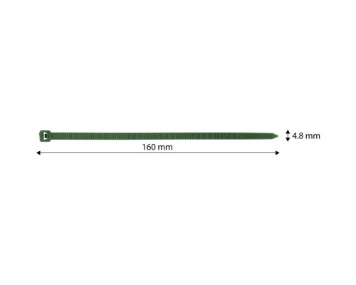 Стяжка Neo Tools 50шт, пластик, 4.8х160мм, зелена (15-979)