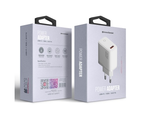 Зарядний пристрій Armorstandart AR013 USB-A 30W white (ARM84424)