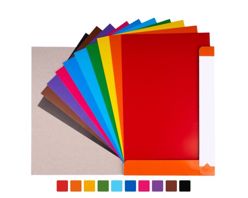 Кольоровий картон Yes двосторонній А4 Orange Line 10 аркушів (954896)