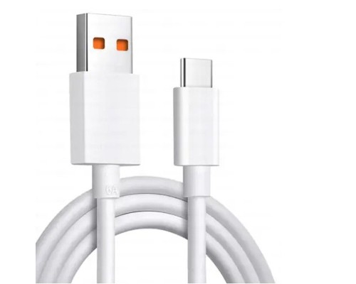 Дата кабель USB 2.0 AM to USB-C 1.0m 6A white Dengos (PLS-TC-6A-WHITE)