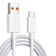 Дата кабель USB 2.0 AM to USB-C 1.0m 6A white Dengos (PLS-TC-6A-WHITE)