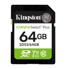 Карта пам'яті Kingston 64GB SDXC class 10 UHS-I V10 A1 Canvas Select Plus (SDS3/64GB)