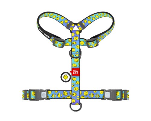 Шлея для собак WAUDOG Nylon анатомічна H-подібна з QR-паспортом 