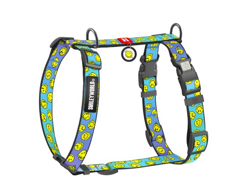 Шлея для собак WAUDOG Nylon анатомічна H-подібна з QR-паспортом 