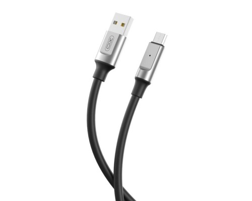 Дата кабель USB 2.0 AM to Micro 5P 1.0m 6A silicone black XO (NB251_M_Black)