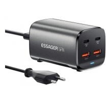 Зарядний пристрій Essager 2xUSB-C + 2xUSB 67W GaN (ECT2AC-JYB0G-Z)