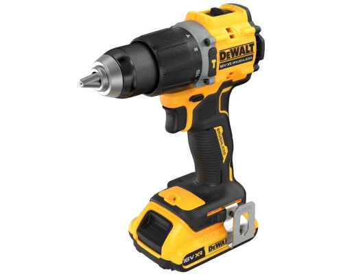 Шуруповерт DeWALT XR Li-Ion 18V 2x2Ah, 74 Нм, 0-450/0-1650 об/хв, 1.17 кг, TSTAK (DCD799D2T)