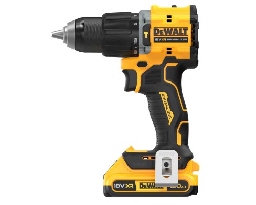 Шуруповерт DeWALT XR Li-Ion 18V 2x2Ah, 74 Нм, 0-450/0-1650 об/хв, 1.17 кг, TSTAK (DCD799D2T)