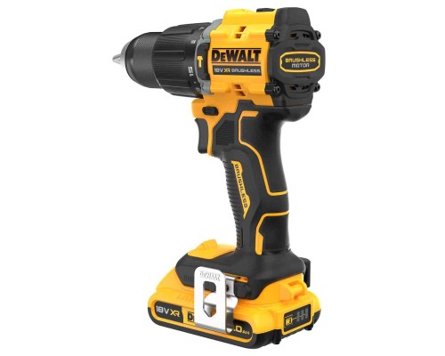 Шуруповерт DeWALT XR Li-Ion 18V 2x2Ah, 74 Нм, 0-450/0-1650 об/хв, 1.17 кг, TSTAK (DCD799D2T)