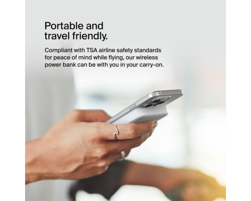 Батарея універсальна Belkin 10000mAh MagSafe Wireless Qi2 White (BPD008BTWH)